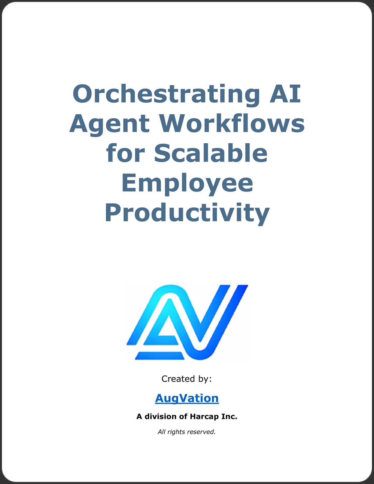 Orchestrating AI Agent Workflows for Scalable Employee Productivity