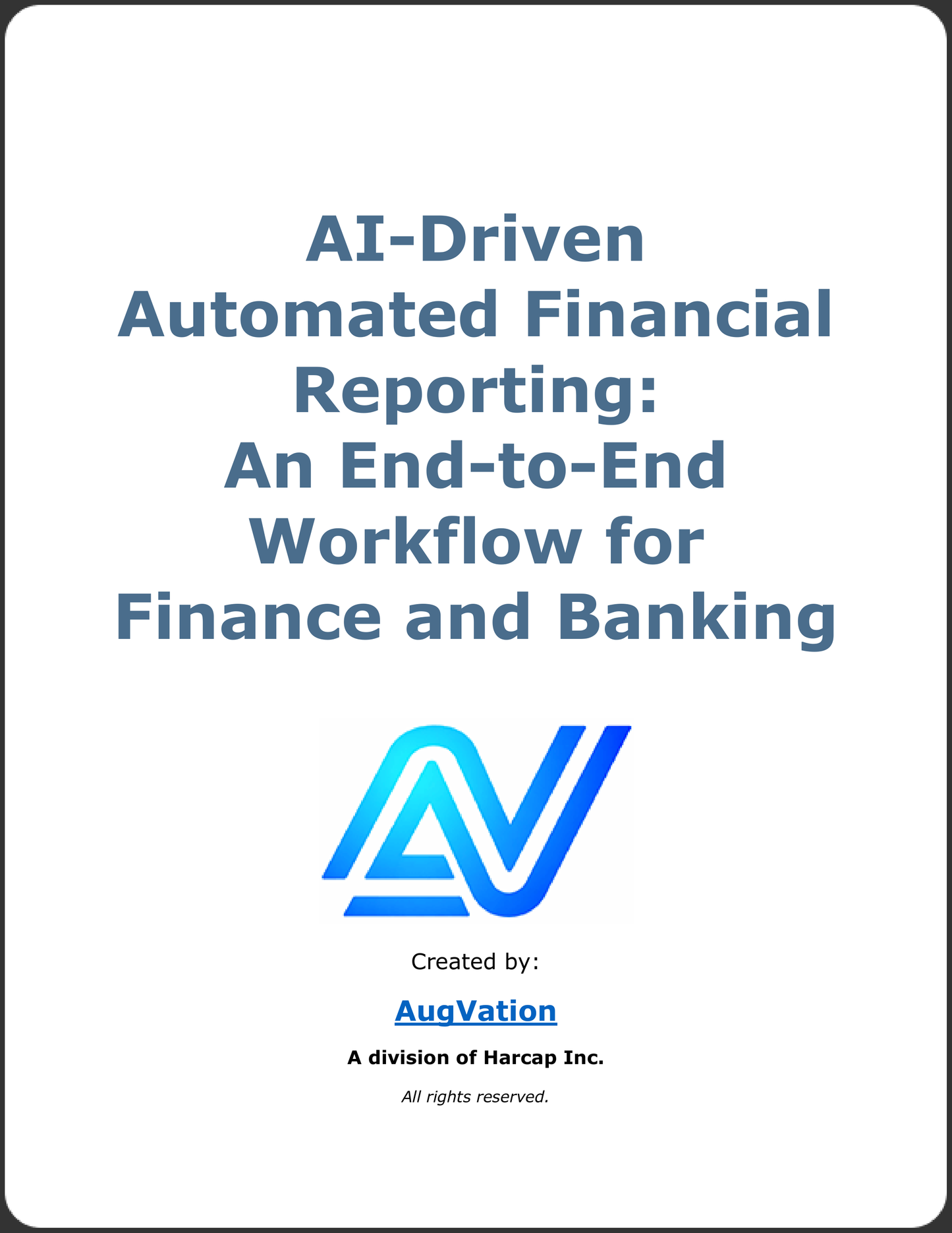 AI-Driven Automated Financial Reporting: An End-to-End Workflow for Finance and Banking