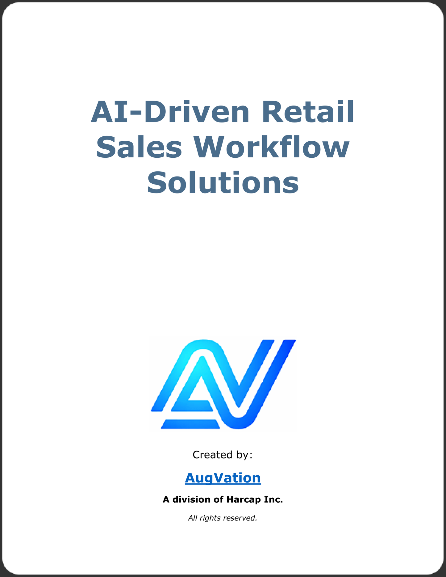 AI-Driven Retail Sales Workflow Solutions